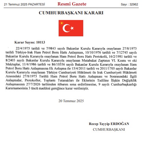 Türkiye ile Irak Arasındaki Petrol Boru Hattı Anlaşmaları Resmi Olarak Sonlandırılıyor