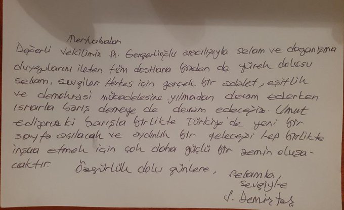 Gergerlioğlu'nun paylaşımı