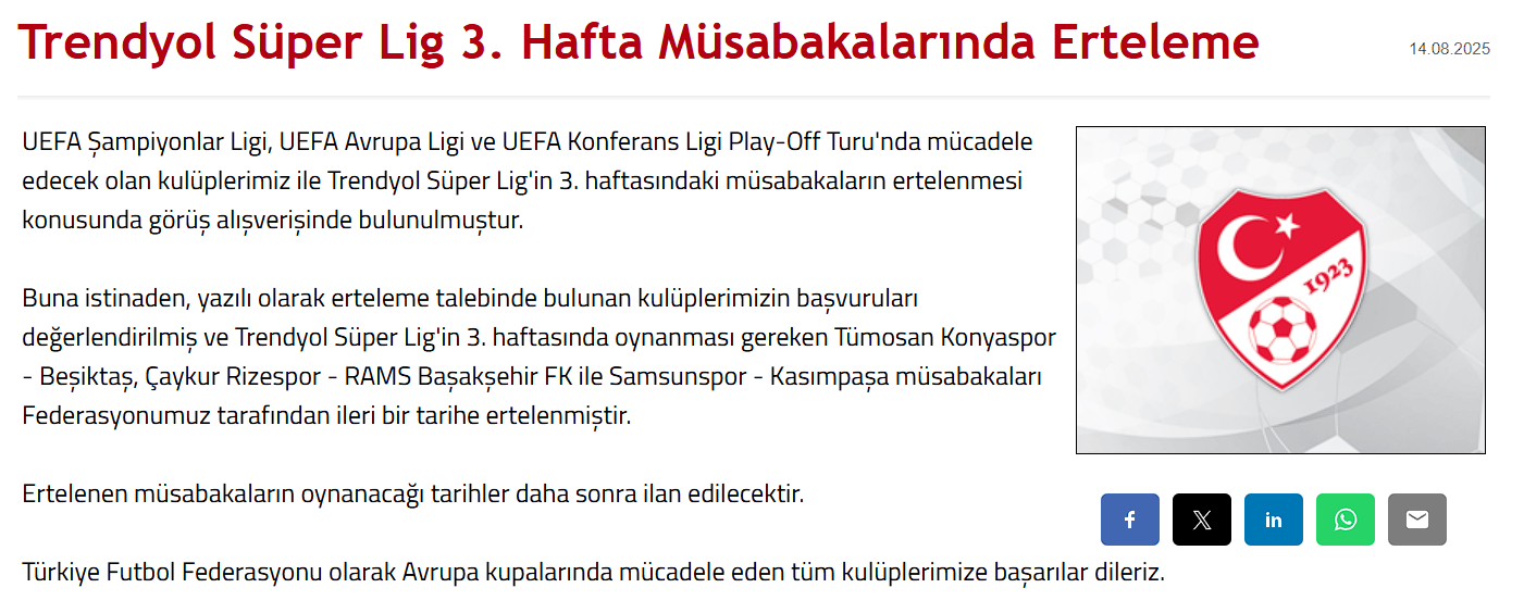Planlanan ertelemelerin kapsamı