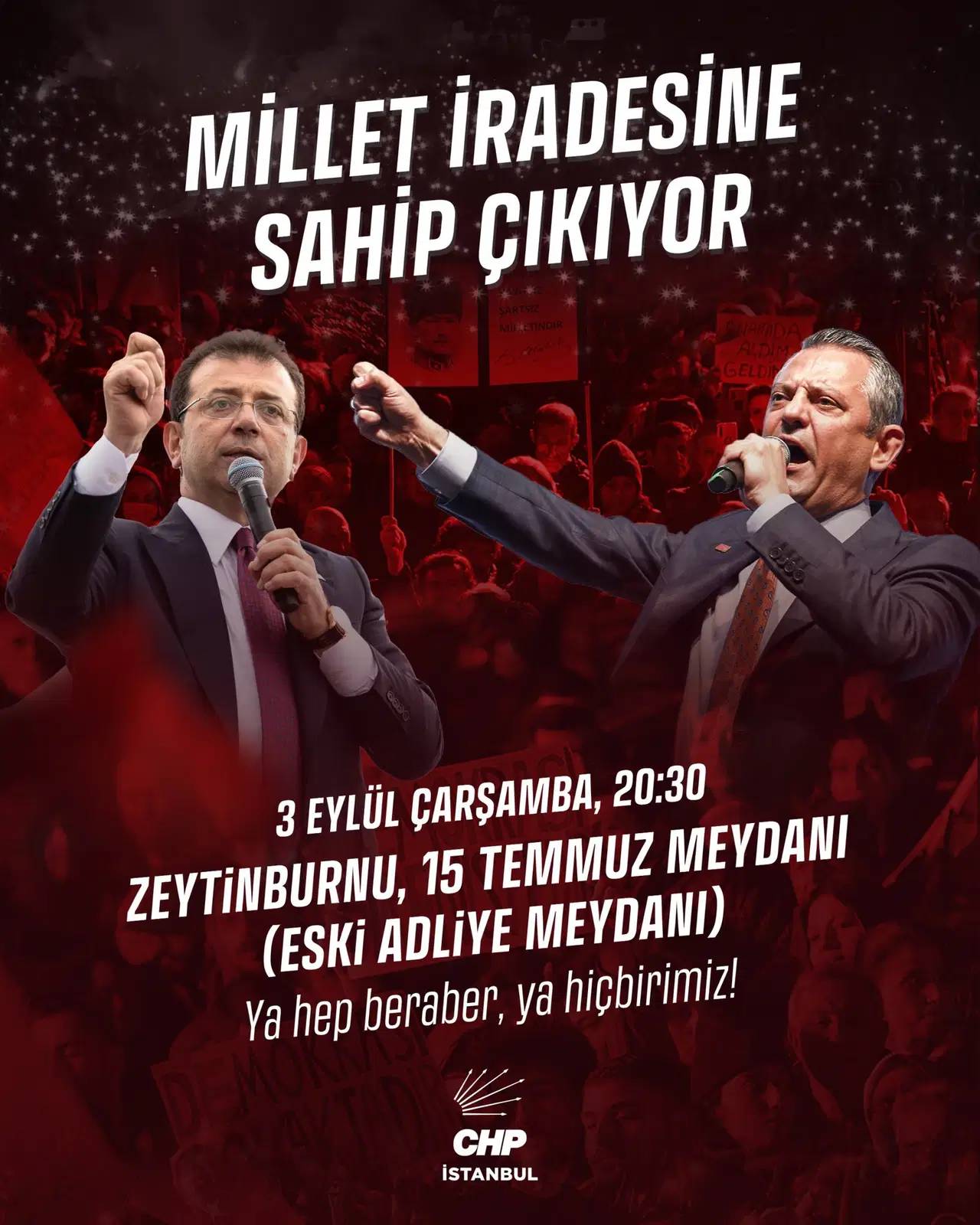 CHP'nin yeni miting adresi Zeytinburnu