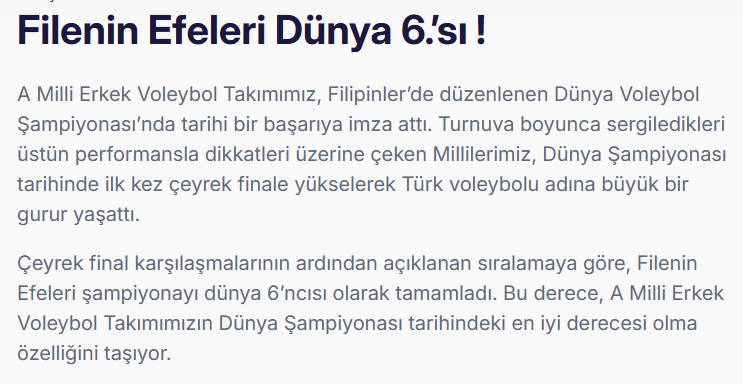Filenin Efeleri Dünya Şampiyonasında Şampiyon Oldu