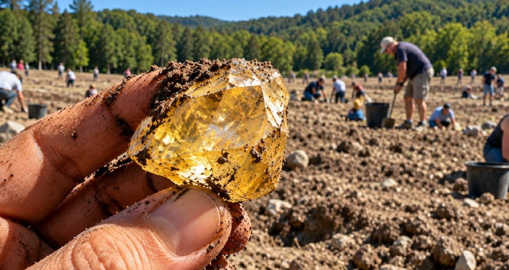 ABD'deki Crater of Diamonds Eyalet Parkı'nda 40 Karatı Aşan Elmaslar Bulundu
